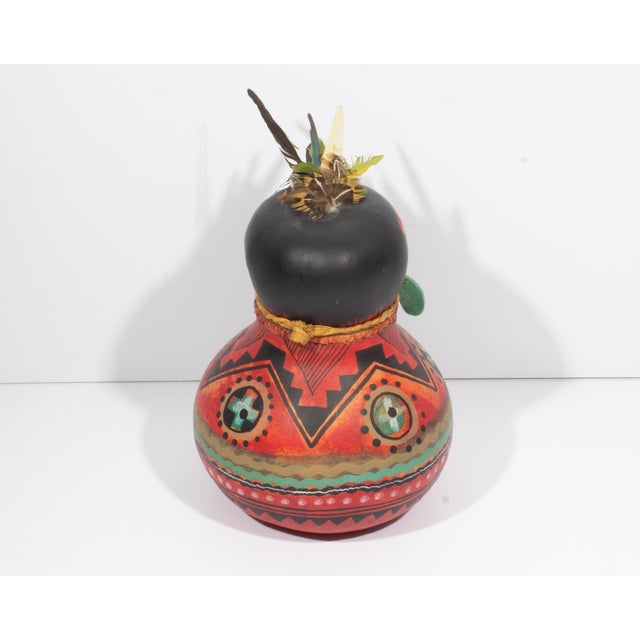 1984 “Pre-Historic Kachina” Gourd Sculpture by Robert Rivera For Sale In Indianapolis - Image 6 of 8