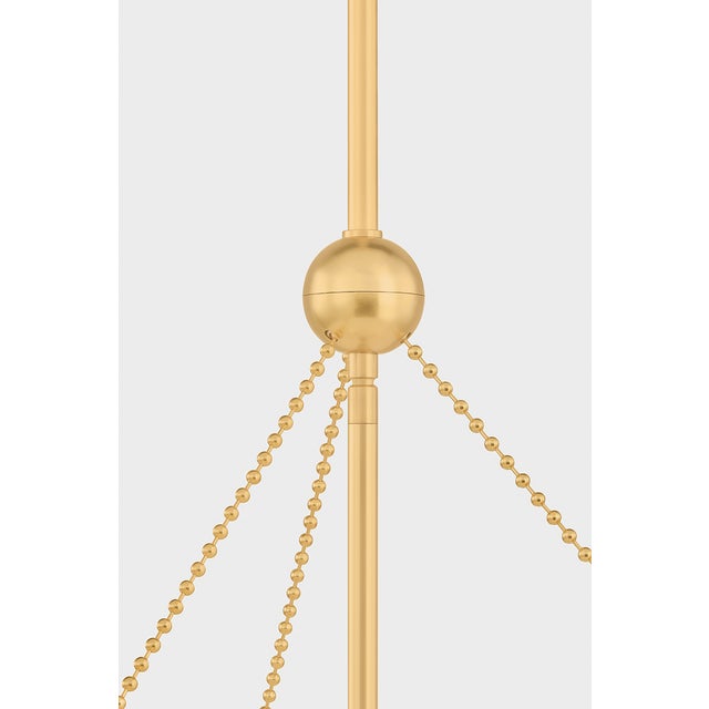 Metal Hudson Valley Lighting Gerhard 28 in. 3 Light Pendant in Aged Brass Finish For Sale - Image 7 of 11