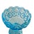 Glass l.g. Wright Moon & Stars Lidded Compote – 9.5” Opalescent Blue Glass Candy Dish For Sale - Image 7 of 11