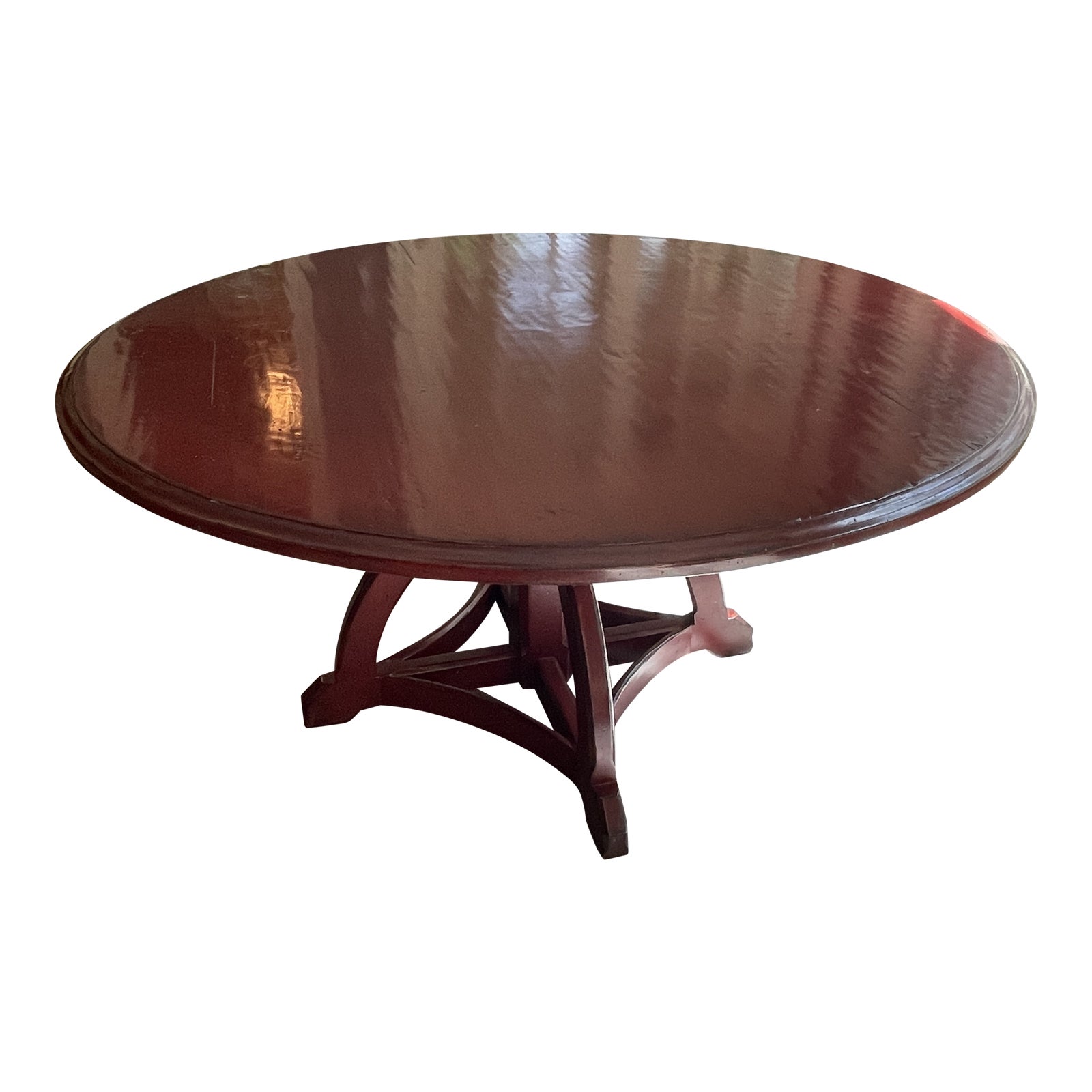 Custom Round Red Dining Table Chairish