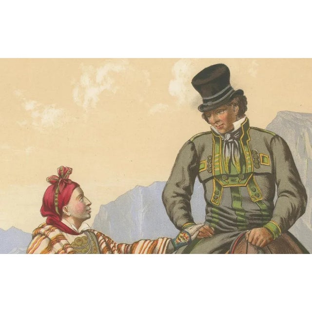 Daily Wear from Norway, 1860, Lithograph For Sale - Image 4 of 14