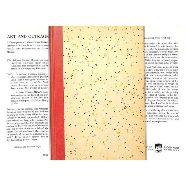 "Art and Outrage: A Correspondence About Henry Miller" 1961 For Sale - Image 4 of 4