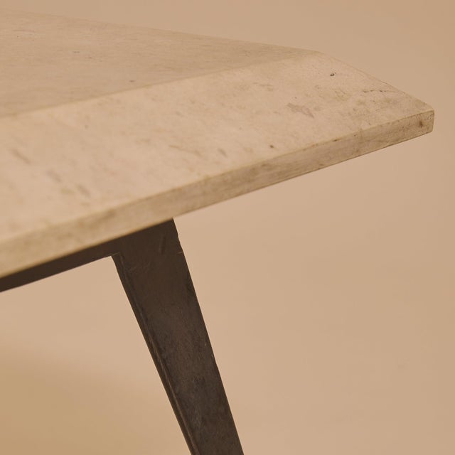 French Forged Iron + Limestone Coffee Table, Circa 1940s For Sale - Image 12 of 12