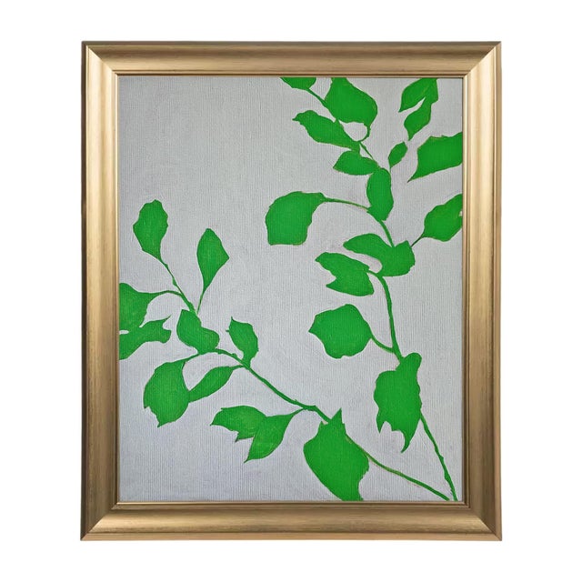 Contemporary Original Botanical Abstract Painting Hand Painted Acrylic Modern Floral by Tatiana Duperault For Sale - Image 3 of 6