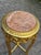 Gold 1950s French Louis XVI Gold Beech Marble Side Tables Pair For Sale - Image 8 of 11