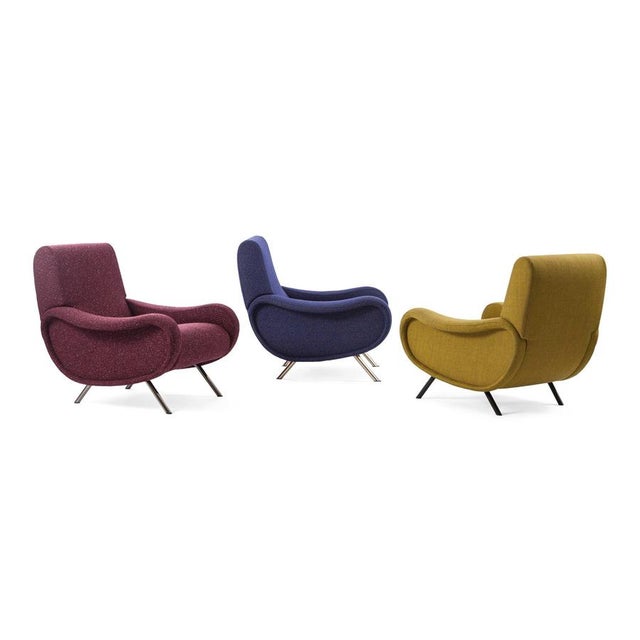 Textile Lady Chairs by Marco Zanuso for Cassina, Set of 3 For Sale - Image 7 of 12