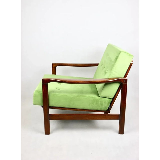 1970s Vintage Light Green Armchair by Z. Baczyk, 1970s For Sale - Image 5 of 10