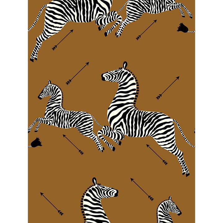 Scalamandre Zebras, Safari Brown Wallpaper Chairish