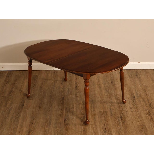 High Quality American Made Ethan Allen Traditional Cherry Dining Table Crafted In Solid Cherry And Cherry Veneers With A...
