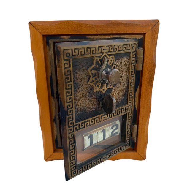 Antique Art Deco Postal Door Repurposed as Lock Box Bank For Sale - Image 10 of 13