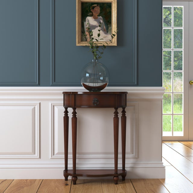This charming console was designed for small spaces and is perfectly suited for a hall, entryway or stairway landing. It's...