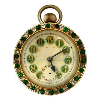 Early 20th Century Crystal Ball Paperweight Clock For Sale