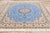 Sky Blue Signed Habibian Persian Nain 6La Kork-Silk Rug - 05'01 X 06'08 For Sale - Image 8 of 9