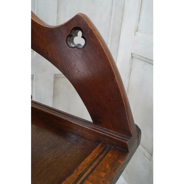 Set of Antique Gothic Oak Glastonbury Chairs For Sale - Image 10 of 16