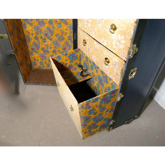 1900 - 1909 Fitted Steamer Cabin Wardrobe Portmanteau by Lg Paris, 1900s For Sale - Image 5 of 13