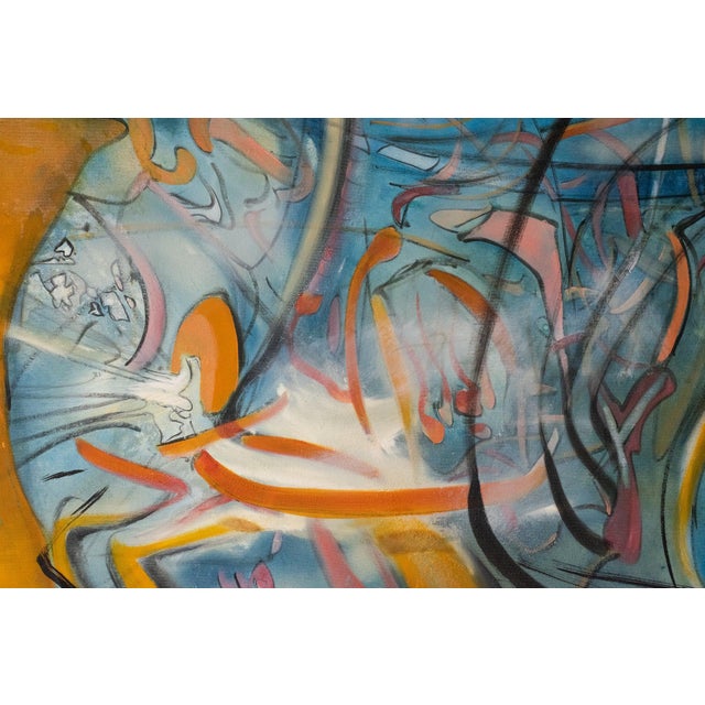 Textile After Roberto Matta, Painting, 2004, Oil on Canvas For Sale - Image 7 of 18