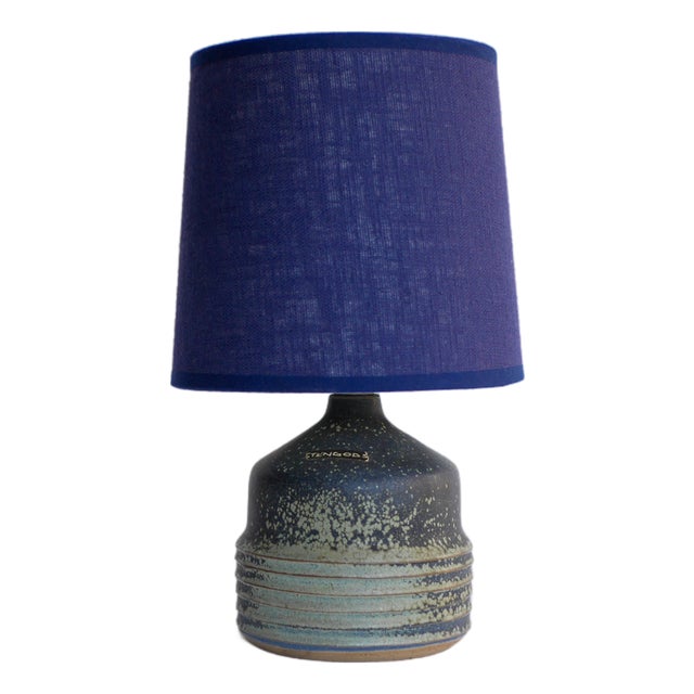 Mid-Century Modern Swedish Pottery Table Lamp by Rolf Palm for Hoganas Keramik, 1960s For Sale