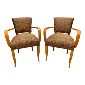 French Deco Bridge/ Side-Chairs with Arms - a Pair