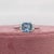 2020s 1ct Emerald Cut Aquamarine Ring With Diamond Accents: Solid 14k Gold, 6.5x5.5mm, Size 6.75 For Sale - Image 5 of 10