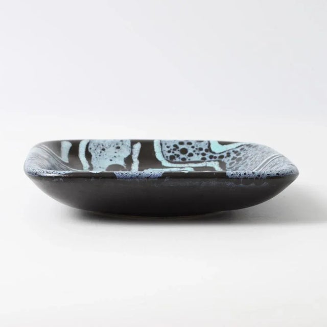 Ceramic German Fat Lava Plate from VEB Strehla, 1960s For Sale - Image 7 of 8