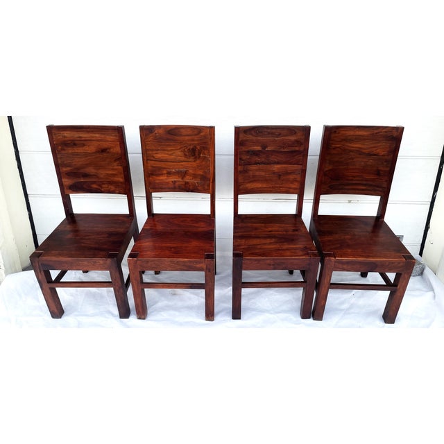 Modernist Table and Chairs in Rosewood, 1970s, Set of 5 For Sale - Image 12 of 18
