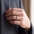 Late 20th-Century 14 Karat Two Tone 5 Diamond Men's Wedding Ring, Size 12.25 For Sale - Image 4 of 4