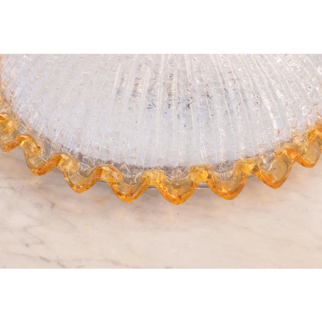 1970s Italian Orange Murano Glass Ceiling Fixture, Murano, 1970 For Sale - Image 5 of 12