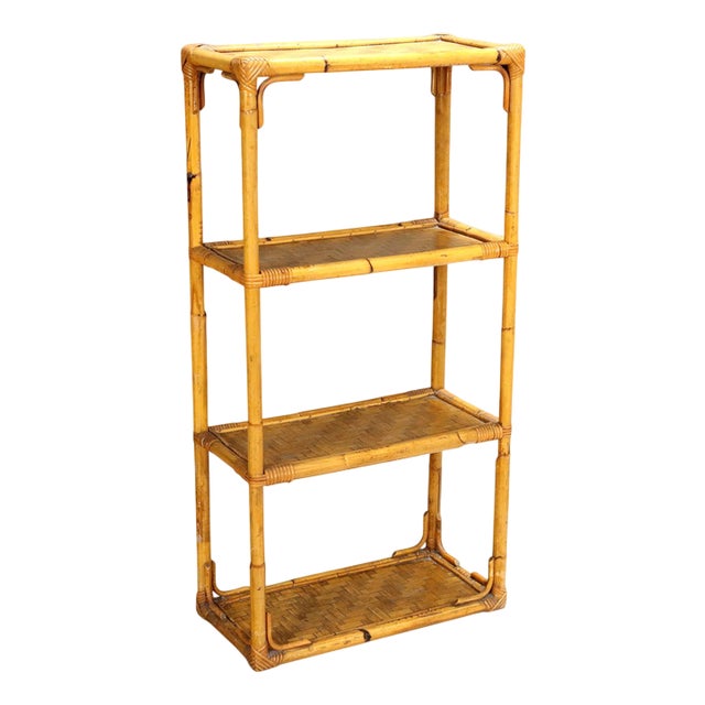 Small Bamboo Bookcase, 1980s For Sale