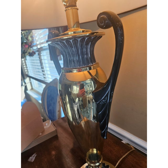1980s Frederick Cooper Brass Urn Trophy Lamp For Sale - Image 11 of 15