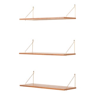 Mid-Century Modern Danish Floating Shelves in Teak, 1960s, Set of 3 For Sale