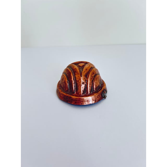 Traditional Vintage German Copper Mini Kugelhopf Pan For Sale - Image 3 of 7
