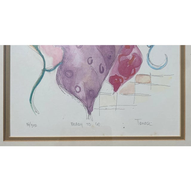 Modern "Ready to Go" Framed Color Lithograph by Tanase, Pencil Signed & Numbered 16/350 For Sale - Image 3 of 4