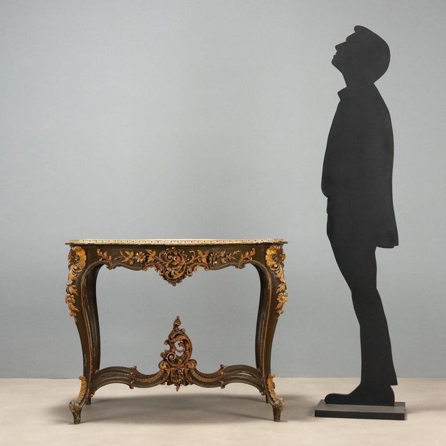 Italian Baroque Carved Wood Table For Sale - Image 3 of 11