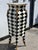 Beautiful Vintage Harlequin black and white checkered Louis XV Style Pedestals Hight of 47 1/2" x Width 15 1/2" x Depth 15...