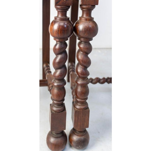 Middle Easter Oak and Leather Chairs with Studs 1920, Set of 2 For Sale - Image 13 of 18