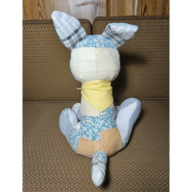 Vintage Quilted Puppy Dog Plush Made from Vintage Quilt For Sale In Charlotte - Image 6 of 12