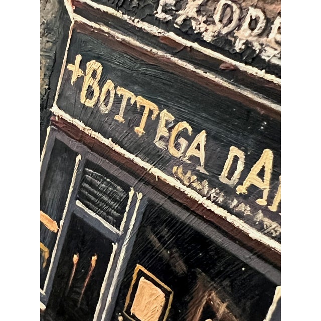 Vintage Paris Storefronts Original Oil Painting, Framed For Sale - Image 9 of 12