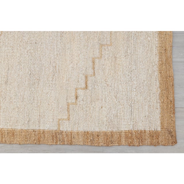 9x12Ft.Ft. Natural Cream Jute Taureg Inspired Soumek Jute Hand Woven Rug For Sale - Image 9 of 12