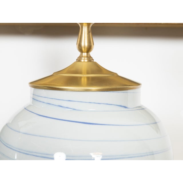 Asian Modern Porcelain Vases Table Lamps - Pair For Sale - Image 10 of 10