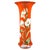 Ceramic Large Mid-Century Orange Vase with Calla Lilies from Herend, Hungary For Sale - Image 7 of 7