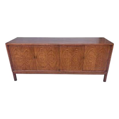 Henredon Oak Cabinet, Mid-Century Design, Brass Knobs, 1963 For Sale