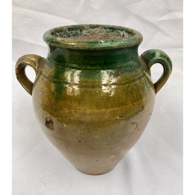 Antique French Handcrafted Terra Cotta Double Handle Urn For Sale - Image 11 of 13