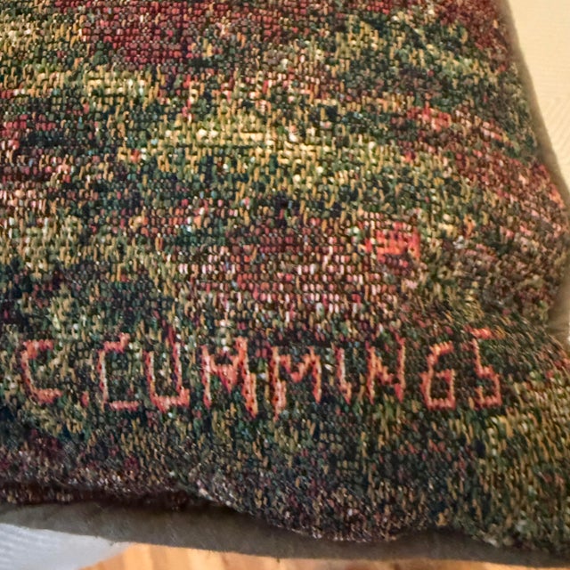 Vintage Rustic Equestrian Tapestry Horse Pillows, a Pair For Sale In Raleigh - Image 6 of 7