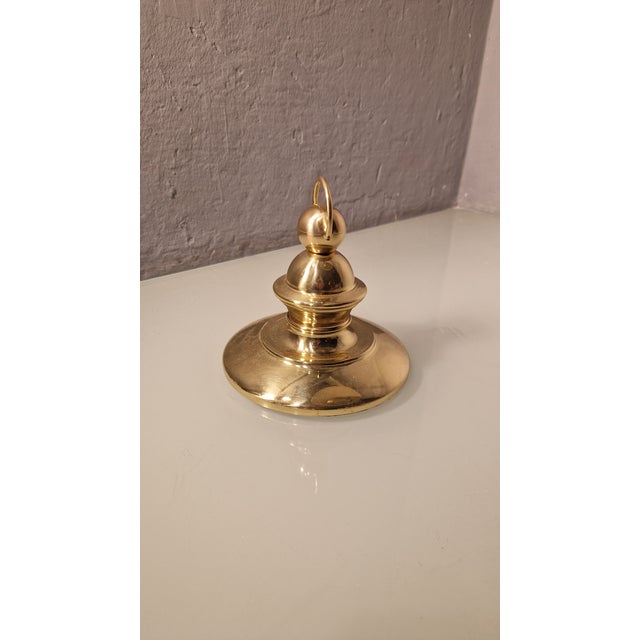 Mid-Century Modern Mid-Century Modern Brass Doorstop by Luigi Caccia Dominioni for Azucena, 1950s For Sale - Image 3 of 7