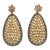 Large Diamond Flower With Dangling Diamond Teardrop Silver and Gold Earrings - 2 Pieces For Sale