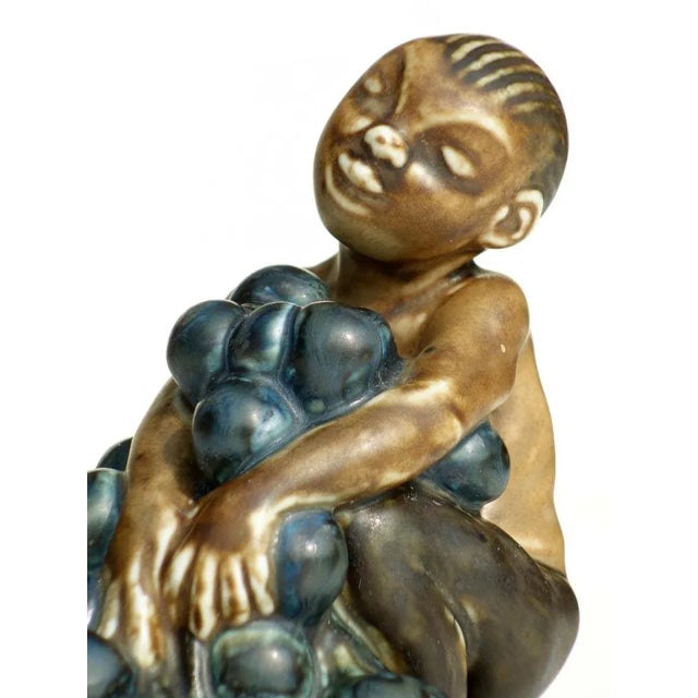 Art Deco Stoneware Figure by Kai Nielsen for Bing & Grondahl, 1919 For Sale - Image 3 of 8