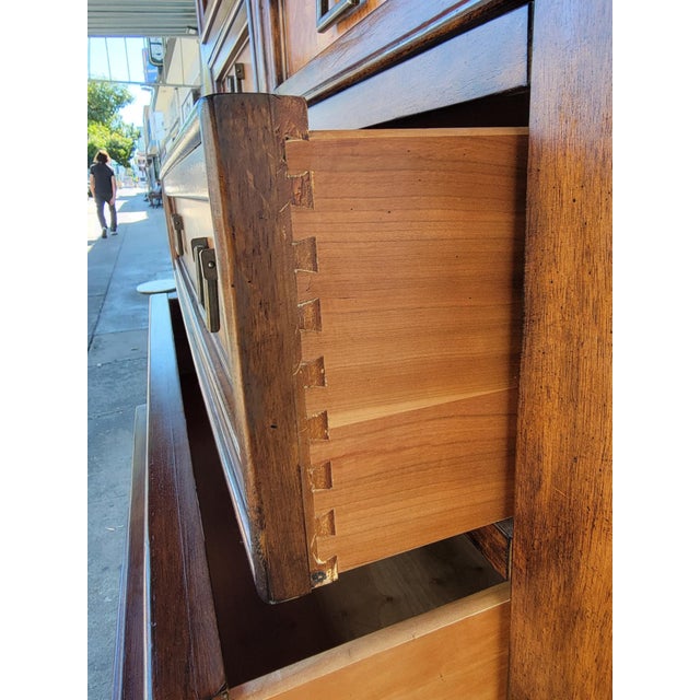 1990s Modern Wood Highboy Dresser. For Sale - Image 13 of 18