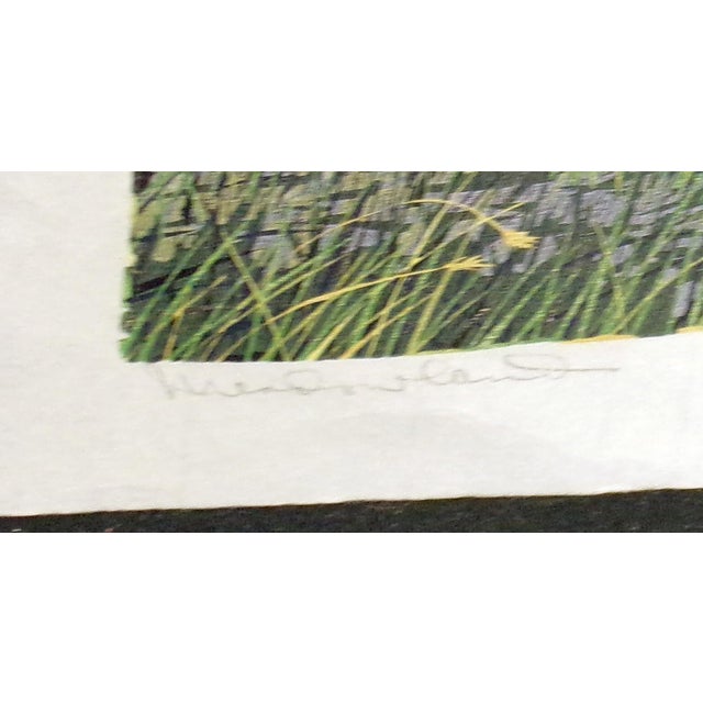 Paper Gordon Mortensen "Meadowland" Hand Signed & Numbered Reduction Woodcut, Marsh For Sale - Image 7 of 8
