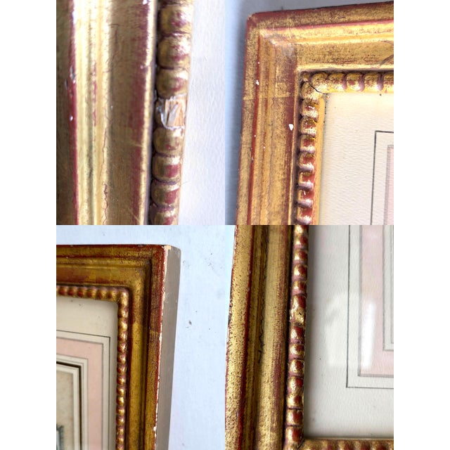 19th Century French Architectural Engravings Framed, Set of 2 For Sale - Image 11 of 12