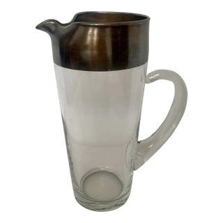 Vintage Dorothy Thorpe Silver Banded Pitcher For Sale